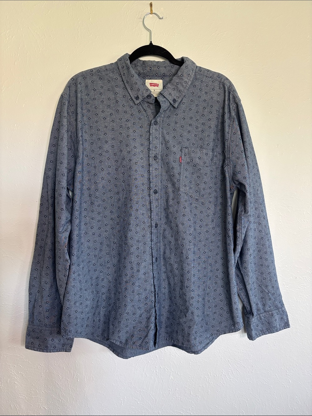 Levi's Blue Patterned Casual Shirt